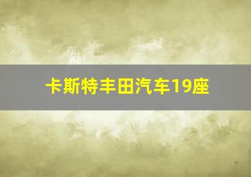 卡斯特丰田汽车19座