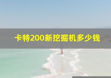 卡特200新挖掘机多少钱