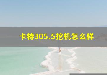 卡特305.5挖机怎么样