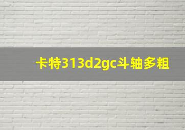 卡特313d2gc斗轴多粗