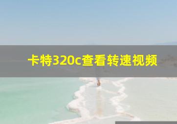 卡特320c查看转速视频