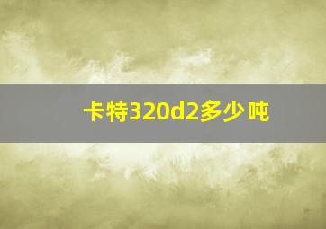 卡特320d2多少吨