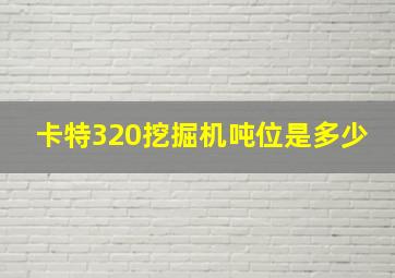 卡特320挖掘机吨位是多少