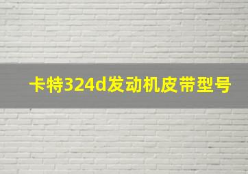 卡特324d发动机皮带型号