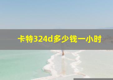 卡特324d多少钱一小时