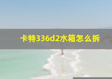 卡特336d2水箱怎么拆