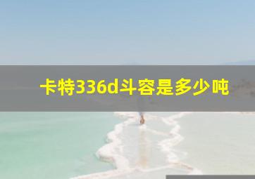 卡特336d斗容是多少吨