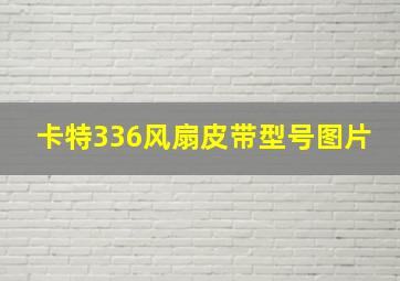 卡特336风扇皮带型号图片