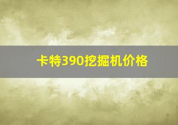 卡特390挖掘机价格