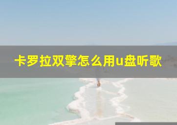 卡罗拉双擎怎么用u盘听歌