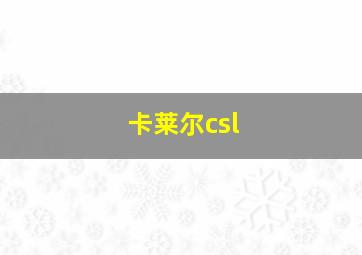 卡莱尔csl