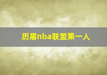 历届nba联盟第一人