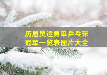 历届奥运男单乒乓球冠军一览表图片大全