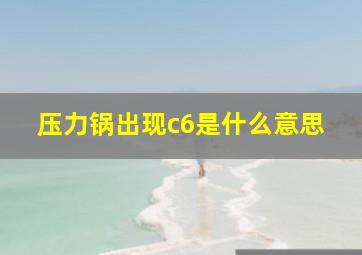 压力锅出现c6是什么意思