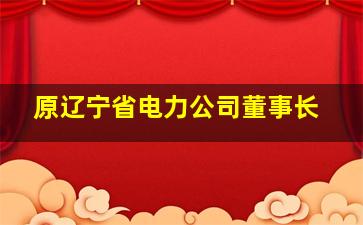 原辽宁省电力公司董事长