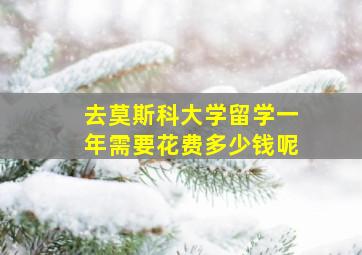 去莫斯科大学留学一年需要花费多少钱呢