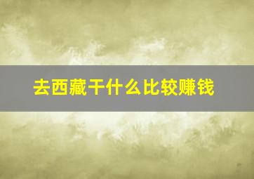 去西藏干什么比较赚钱