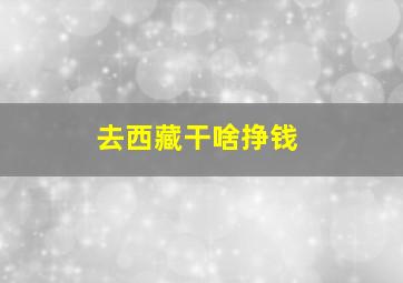 去西藏干啥挣钱