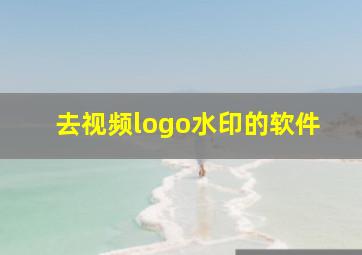 去视频logo水印的软件