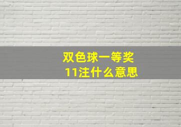 双色球一等奖11注什么意思