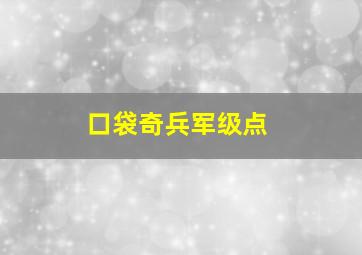 口袋奇兵军级点