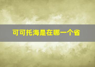 可可托海是在哪一个省