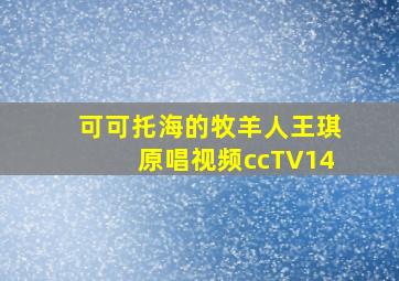 可可托海的牧羊人王琪原唱视频ccTV14