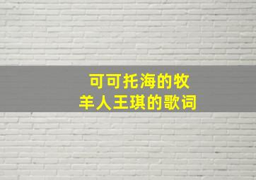 可可托海的牧羊人王琪的歌词