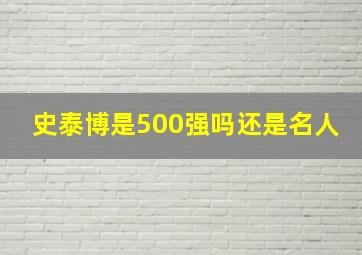 史泰博是500强吗还是名人