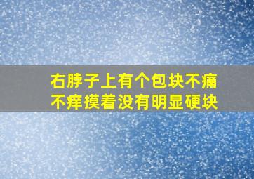 右脖子上有个包块不痛不痒摸着没有明显硬块