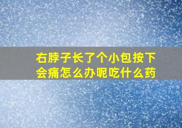 右脖子长了个小包按下会痛怎么办呢吃什么药