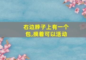 右边脖子上有一个包,摸着可以活动