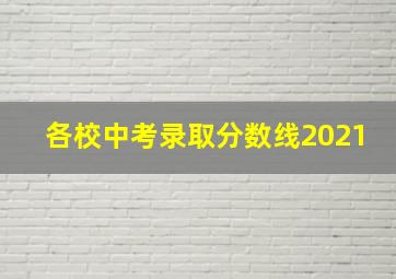 各校中考录取分数线2021