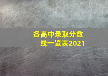 各高中录取分数线一览表2021