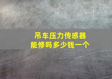 吊车压力传感器能修吗多少钱一个