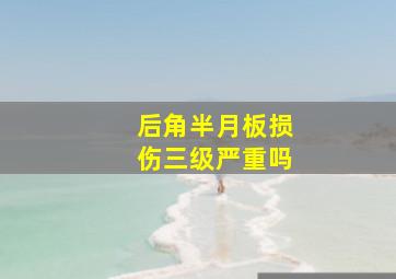 后角半月板损伤三级严重吗