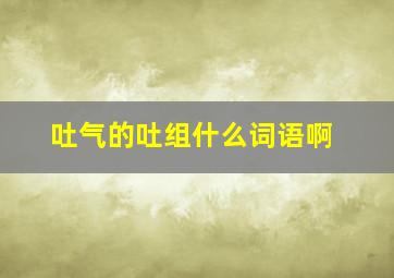 吐气的吐组什么词语啊