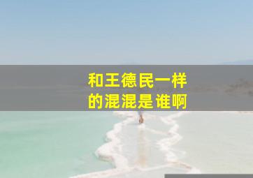 和王德民一样的混混是谁啊