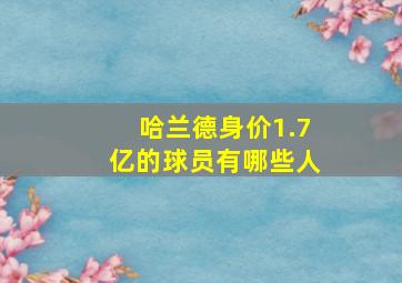 哈兰德身价1.7亿的球员有哪些人