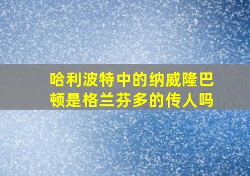 哈利波特中的纳威隆巴顿是格兰芬多的传人吗