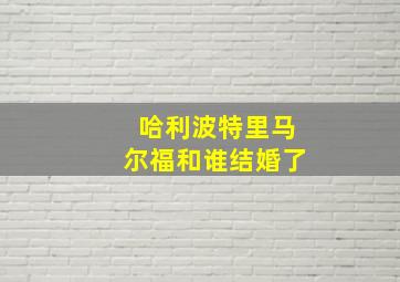 哈利波特里马尔福和谁结婚了