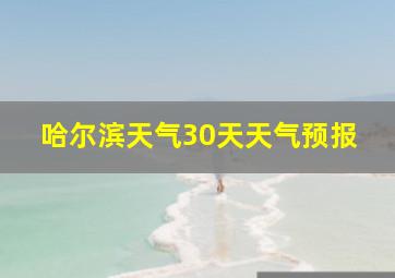 哈尔滨天气30天天气预报