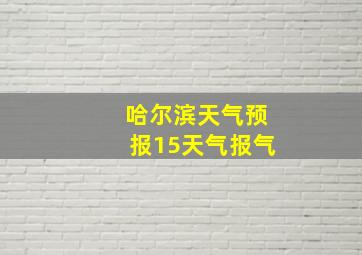 哈尔滨天气预报15天气报气