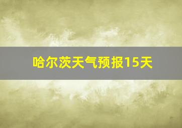 哈尔茨天气预报15天