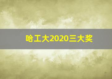 哈工大2020三大奖