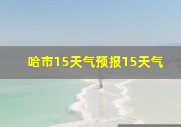 哈市15天气预报15天气