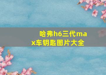 哈弗h6三代max车钥匙图片大全