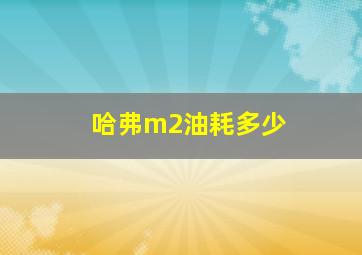 哈弗m2油耗多少