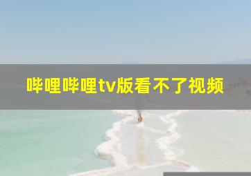 哔哩哔哩tv版看不了视频