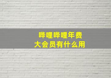 哔哩哔哩年费大会员有什么用